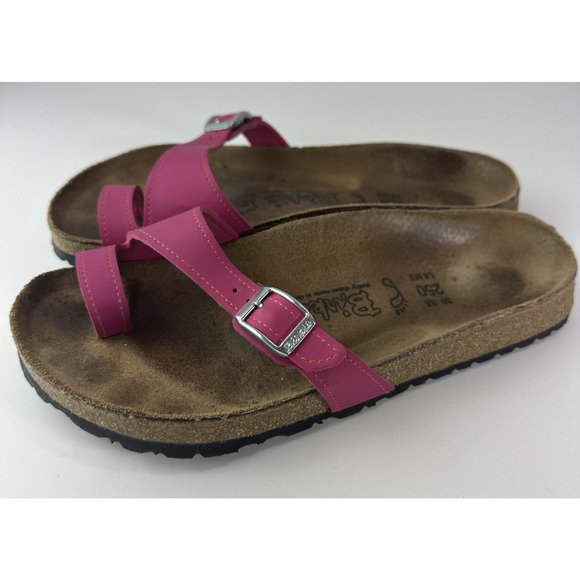 Birk's x Birkenstock Piazza Strappy Buckle Sandals Pink Slip On Womens US Size 8 - Picture 7 of 15